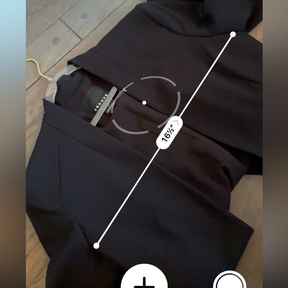 Trouve Blazer Jacket Crop Black Womens Size Small Workwear Going Out City Night - Picture 3 of 4